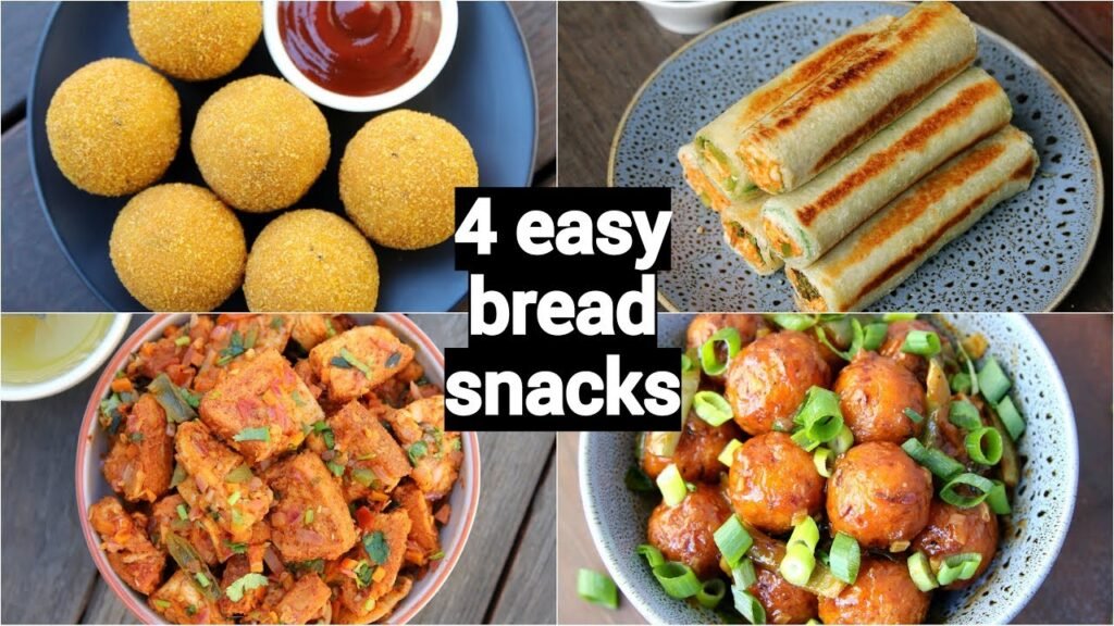 4 easy & quick bread snacks recipes | quick evening snacks with ...